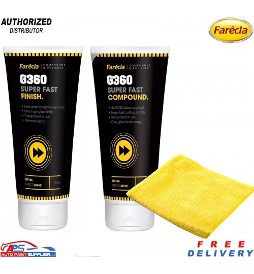 G360 Farecla Polish Kit – SFC106 & SFF106 100ml + Free Microfibre Cloth
